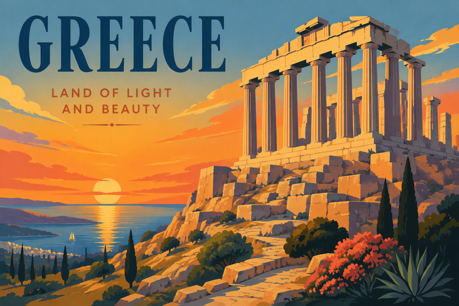 Akropolis-kukkula auringonlaskun aikaan Akropolis-kukkula auringonlaskun aikaan