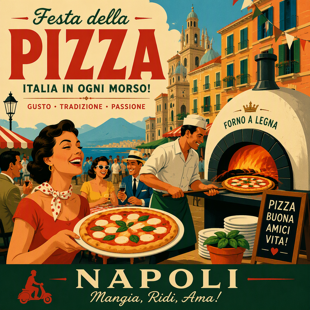 Pizzatapahtuma ulkona auringonpaisteessa
