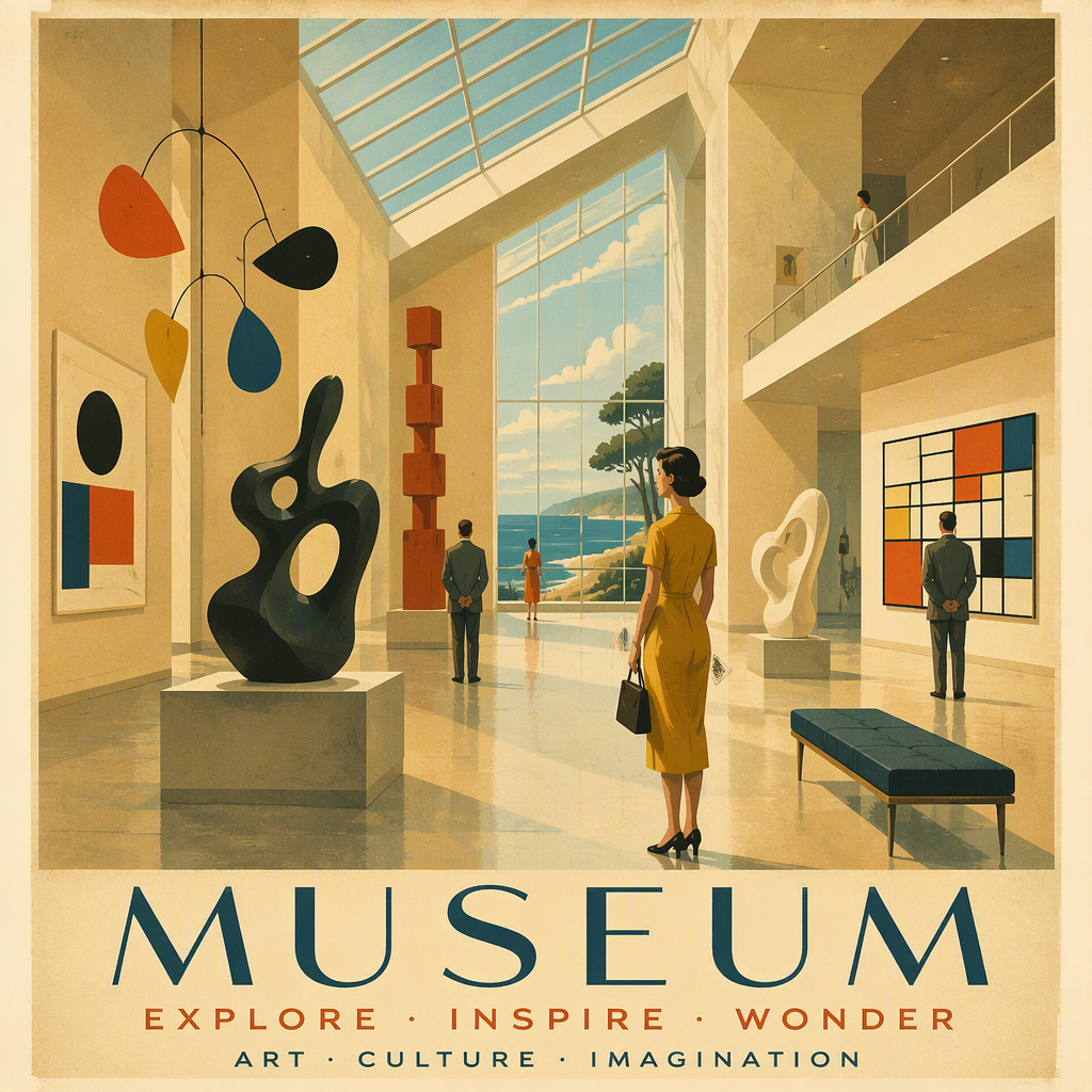 Modernin taiteen näyttelytila museossa