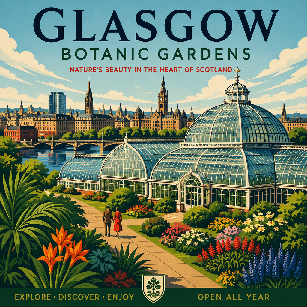 Botanical Gardensin lasipaviljongit ja viheralueet Botanical Gardensin lasipaviljongit ja viheralueet