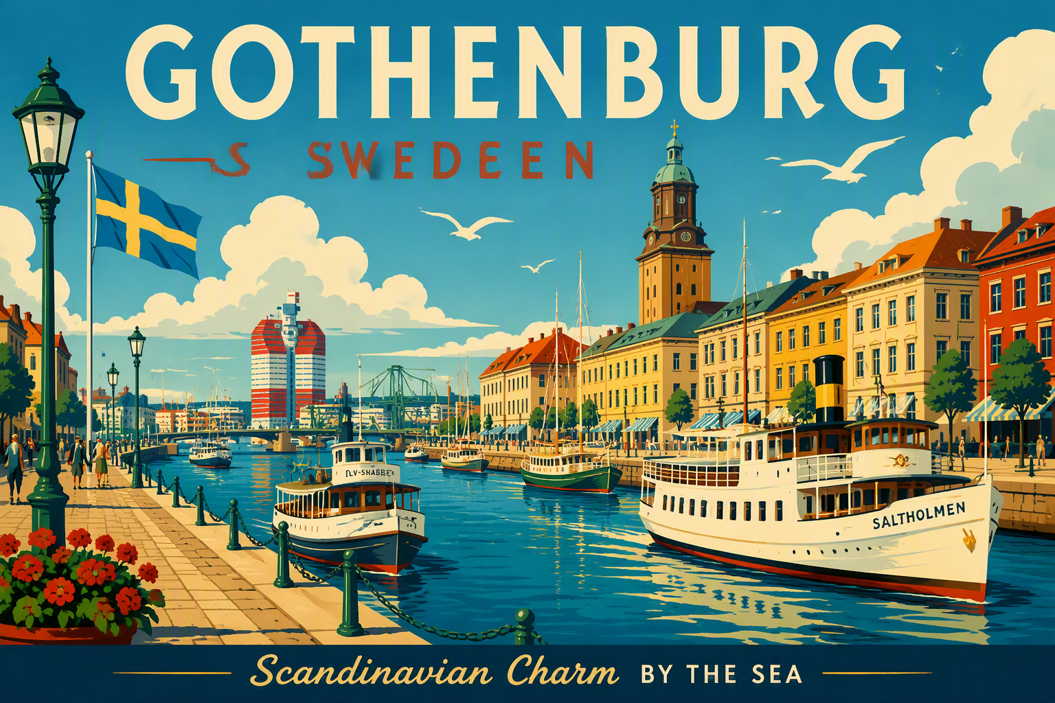 Göteborgin satama-alue ja historiallisia rakennuksia