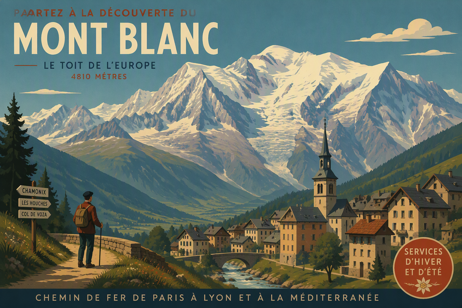 Mont Blancin vuoristo ja Chamonix’n historiallinen kylä Mont Blancin vuoristo ja Chamonix’n historiallinen kylä