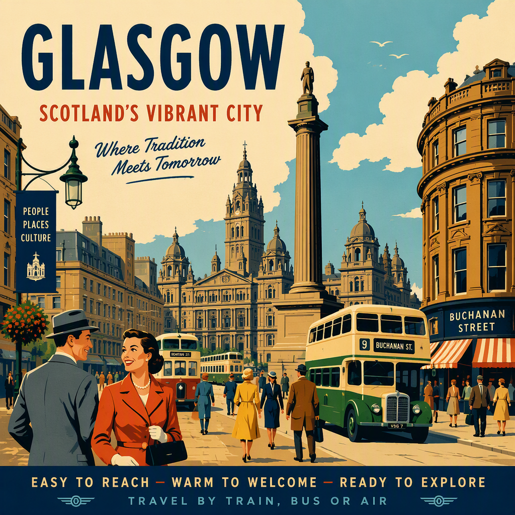 Glasgow’n keskustan historiallinen arkkitehtuuri