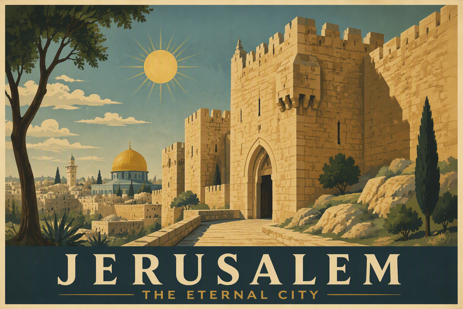 Jerusalemin vanhan kaupungin muinaiset kivimuurit