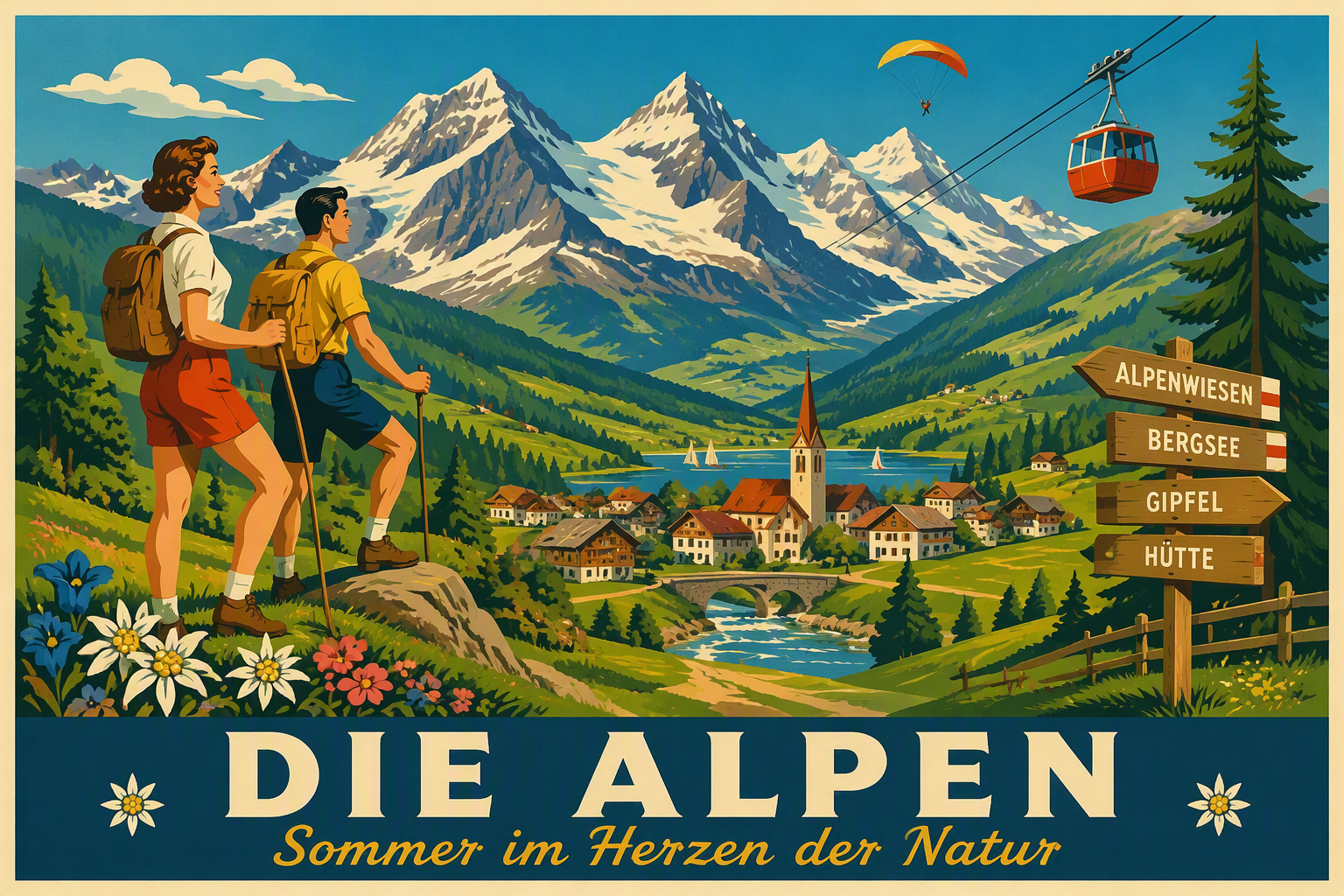Chamonix'n alppimaisemat kesällä