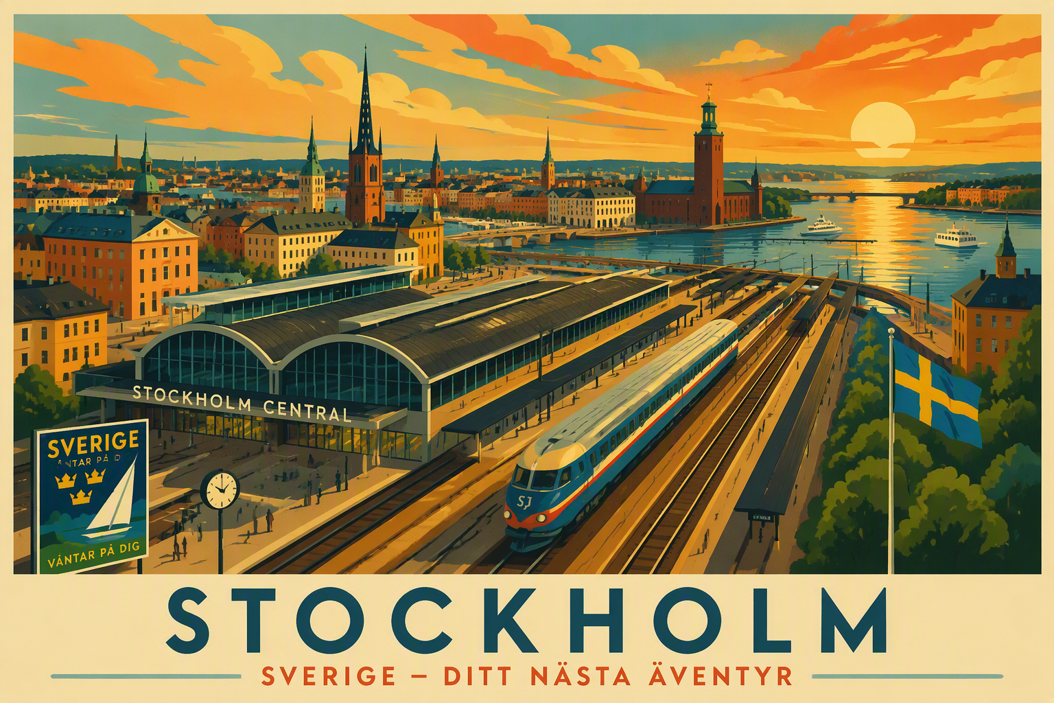 Göteborgin päärautatieasema junaratoineen Göteborgin päärautatieasema junaratoineen