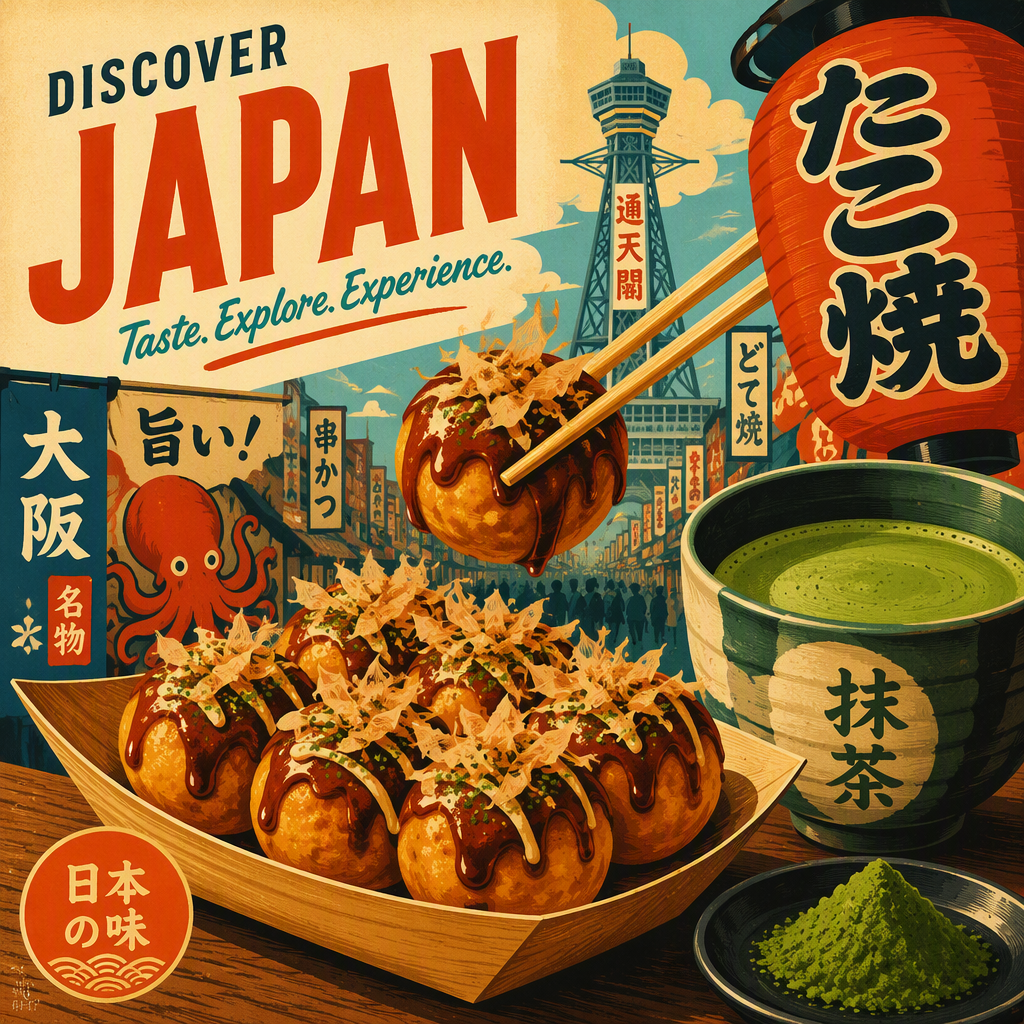 Lähikuva perinteisistä japanilaisista katuherkuista myyntitiskillä