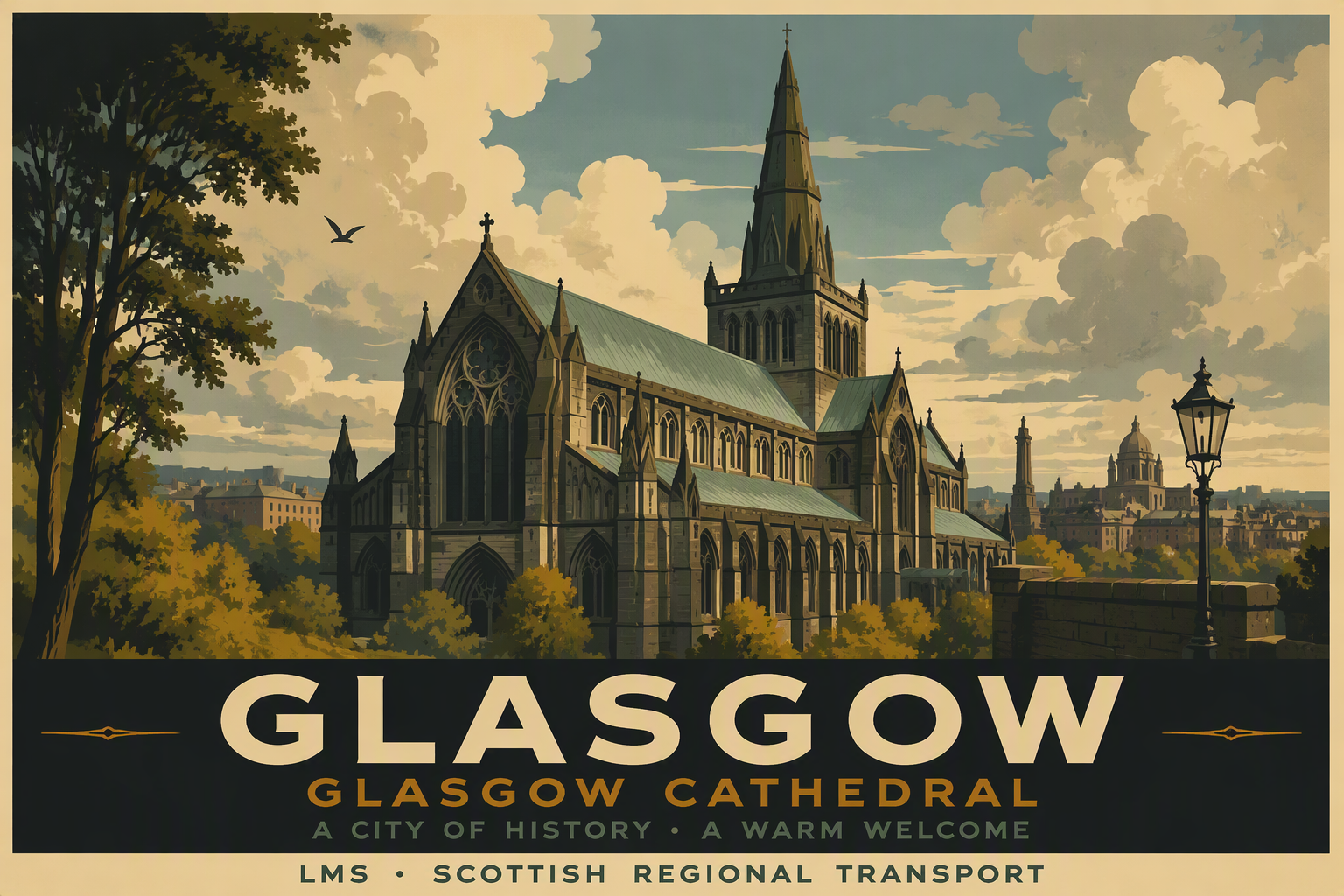 Glasgow’n katedraali historiallisena goottilaisena rakennuksena