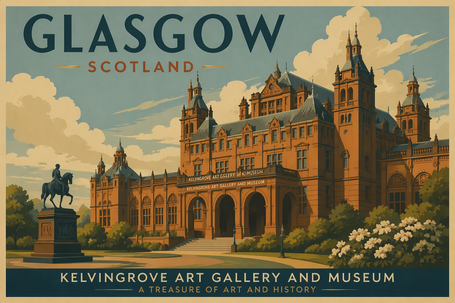 Historiallinen museorakennus Glasgow'ssa