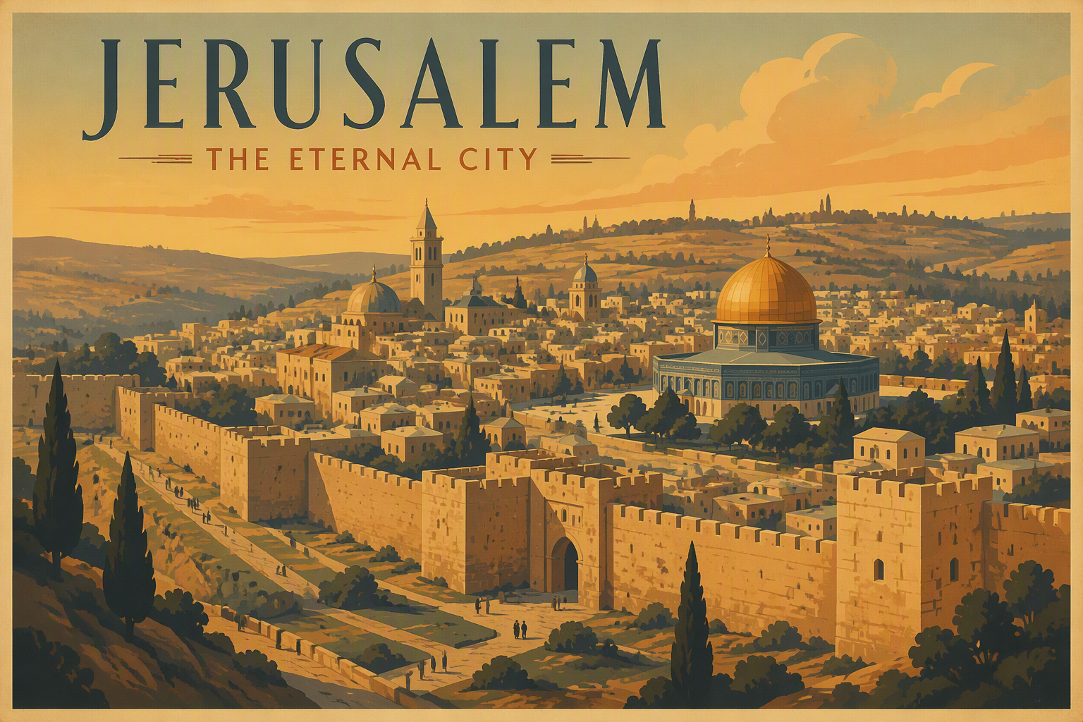 Jerusalemin vanhakaupunki ja historialliset muurit yläilmoista Jerusalemin vanhakaupunki ja historialliset muurit yläilmoista
