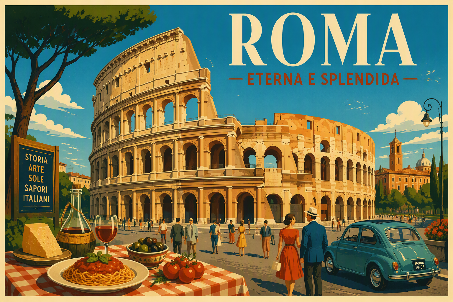 Rooman Colosseum auringonpaisteessa