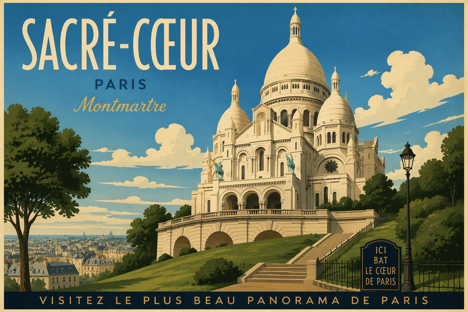 Sacré-Cœur-basilika Montmartren kukkulalla