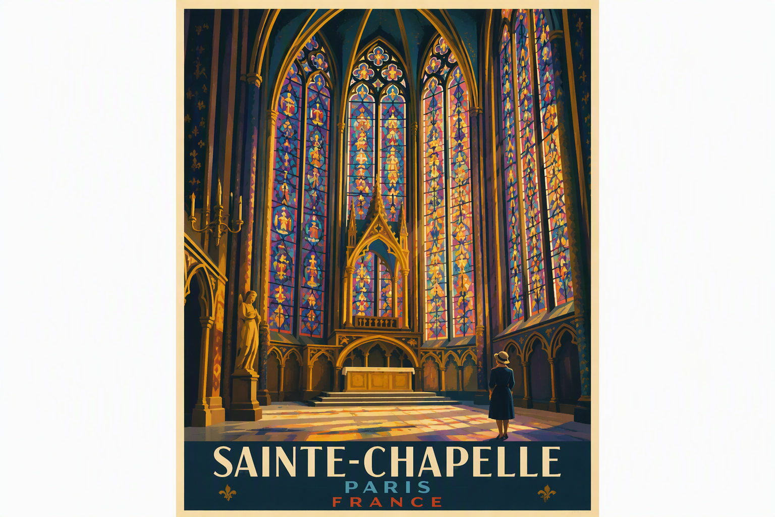 Sainte-Chapellen värikkäät lasimaalaukset