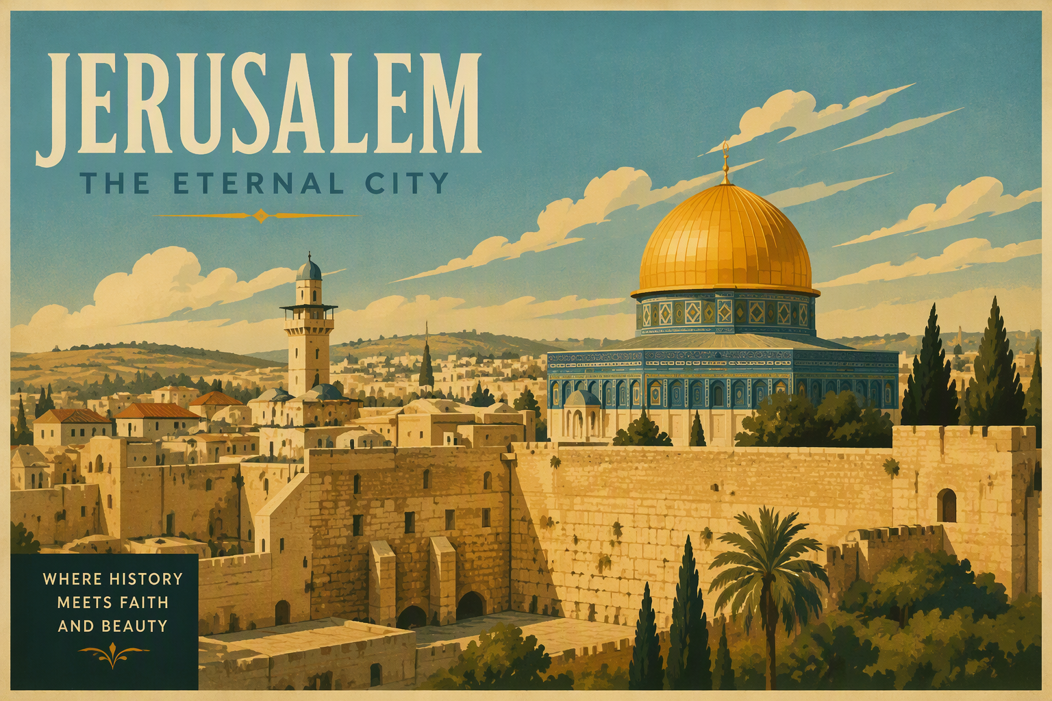 Kalliomoskeija ja Jerusalemin vanhakaupunki