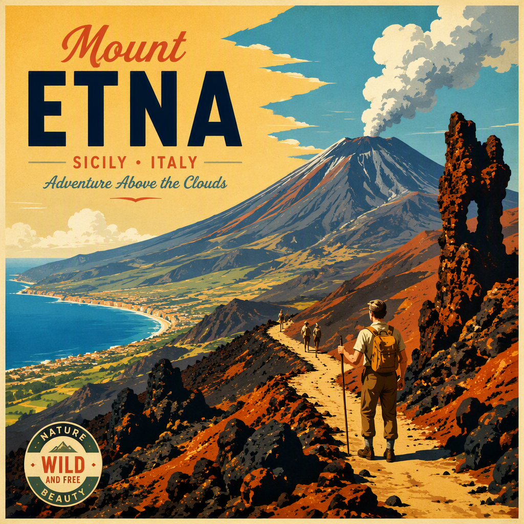 Etna-tulivuoren vaellusreitti Sisiliassa