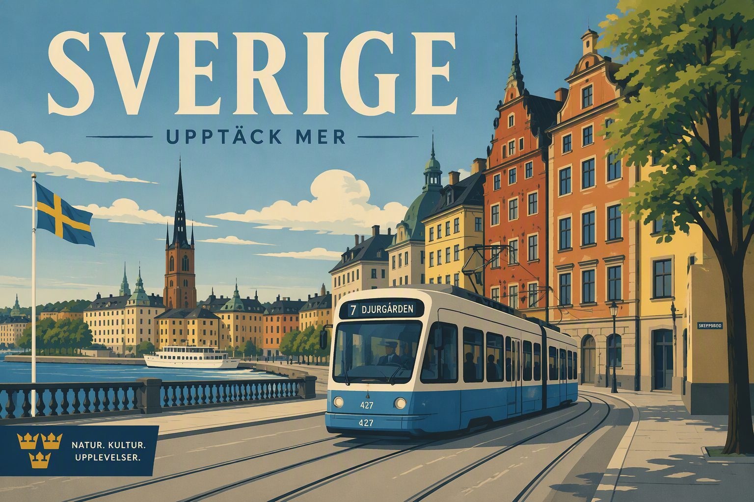 Moderni raitiovaunu ajamassa Göteborgin kadulla