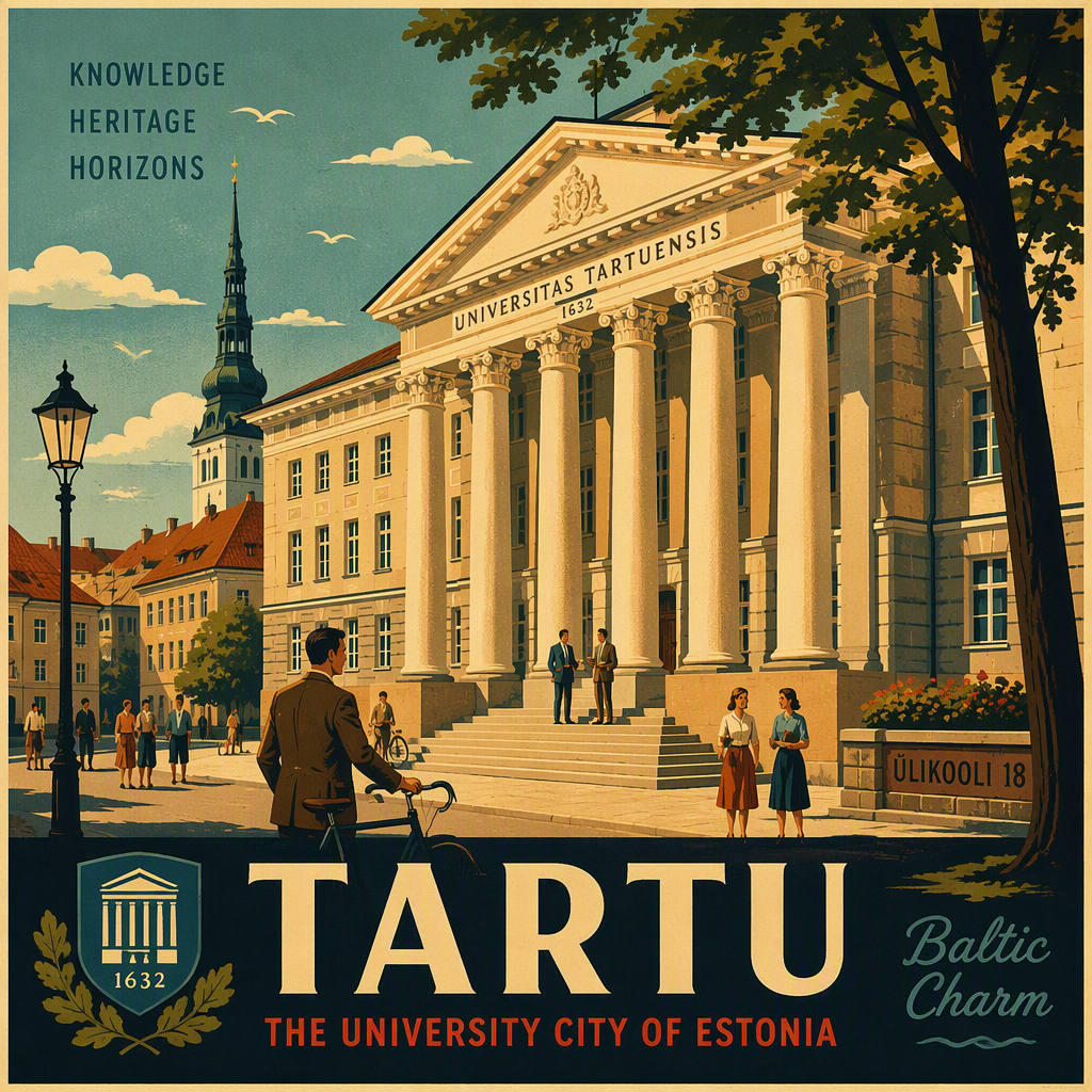 Historiallinen yliopistorakennus klassisella arkkitehtuurilla